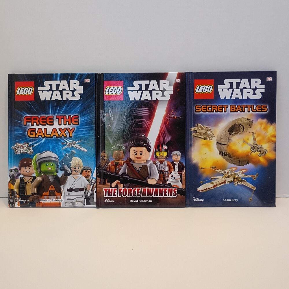Lot of 3 LEGO Star Wars Hardcover Books DK Readers Free The Galaxy Force Awakens